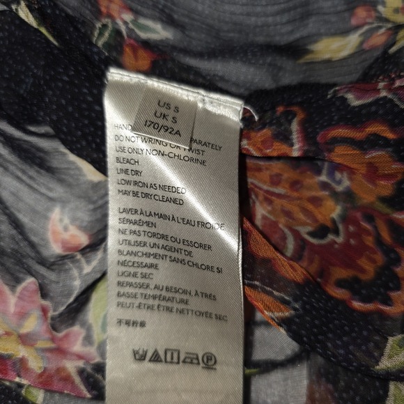 Maeve Anthropologie Babydoll Dress Womens S Forest Fairy Sheer Romatic V Neck - Picture 4 of 11